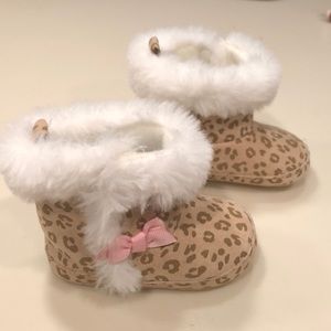 Adorable baby girl booties